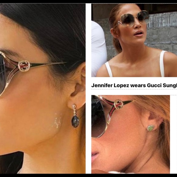 GUCCI OVERSIZED OVAL WITH STATEMENT ARMS WITH GUCCI’S LOGO SUNGLASSES main image 5